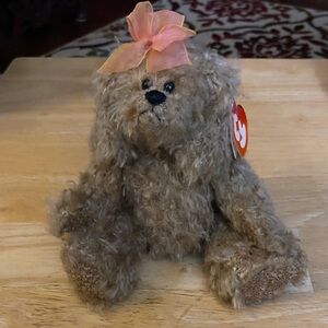 Adorable Brown Teddy Bear with Pink Bow